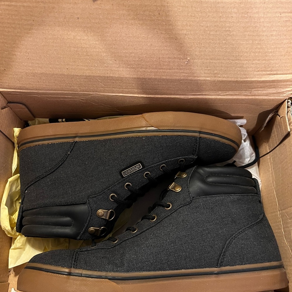 Lugz Men's Black and Brown High-Top Sneakers